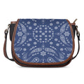 Blue Paisley Bandana Print Saddle Bag