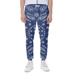 Blue Paisley Bandana Print Scuba Joggers