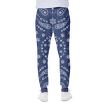 Blue Paisley Bandana Print Scuba Joggers