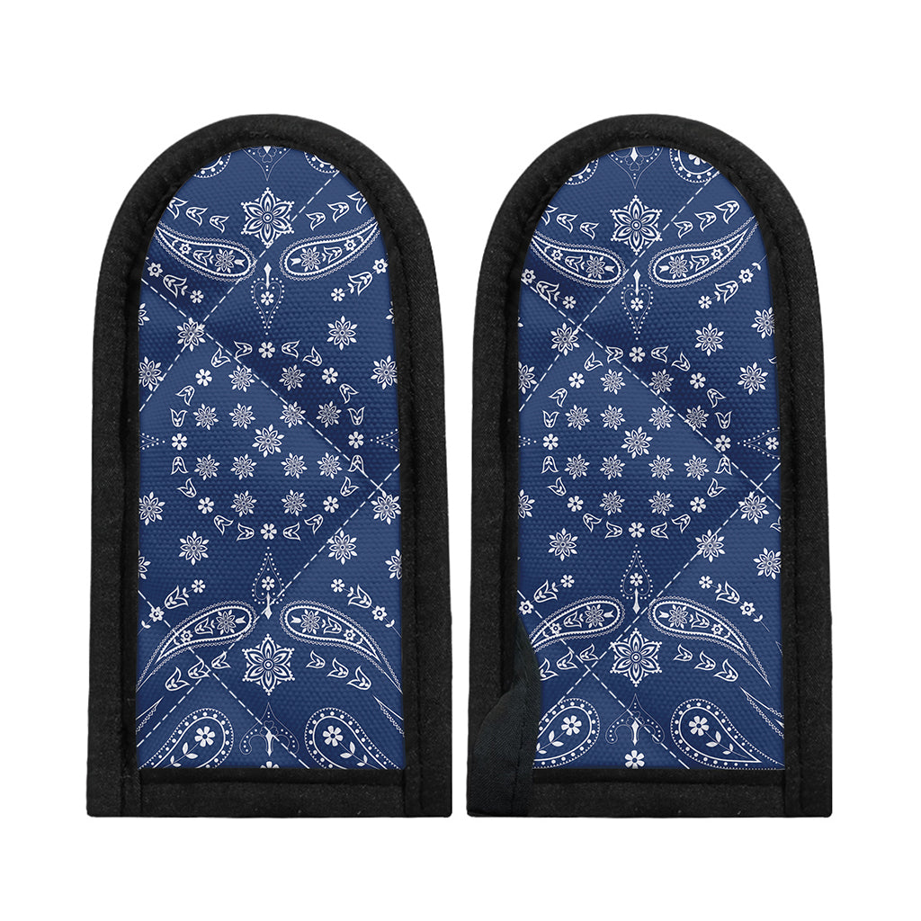 Blue Paisley Bandana Print Skillet Handle Cover