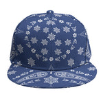 Blue Paisley Bandana Print Snapback Cap