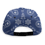 Blue Paisley Bandana Print Snapback Cap