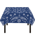 Blue Paisley Bandana Print Tablecloth