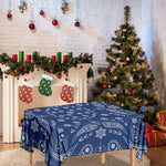 Blue Paisley Bandana Print Tablecloth