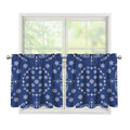 Blue Paisley Bandana Print Tier Curtains