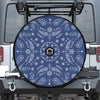 Blue Paisley Bandana Print Tire Cover With Camera Hole