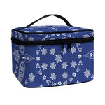 Blue Paisley Bandana Print Travel Makeup Bag