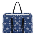 Blue Paisley Bandana Print Utility Tote Bag