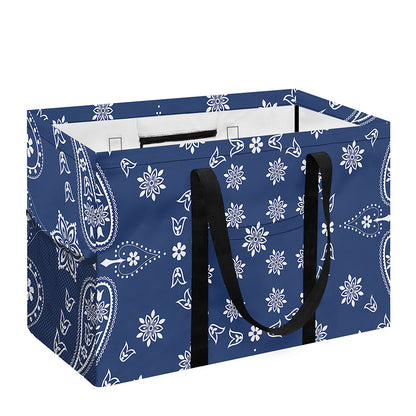Blue Paisley Bandana Print Utility Tote Bag