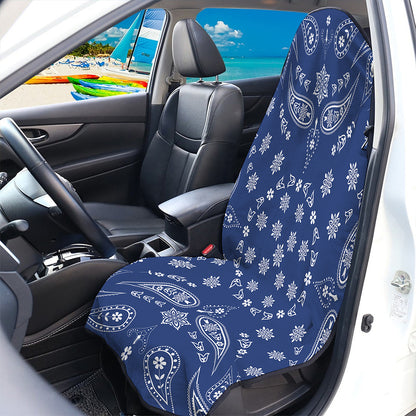 Blue Paisley Bandana Print Waterproof Car Seat Cover