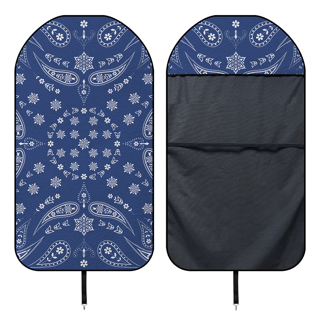 Blue Paisley Bandana Print Waterproof Car Seat Cover