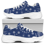 Blue Paisley Bandana Print White Chunky Shoes