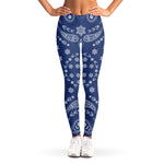 Blue Paisley Bandana Print Women's Leggings