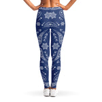 Blue Paisley Bandana Print Women's Leggings