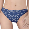 Blue Paisley Bandana Print Women's Thong