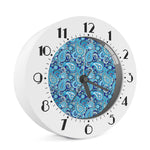 Blue Paisley Pattern Print Alarm Clock