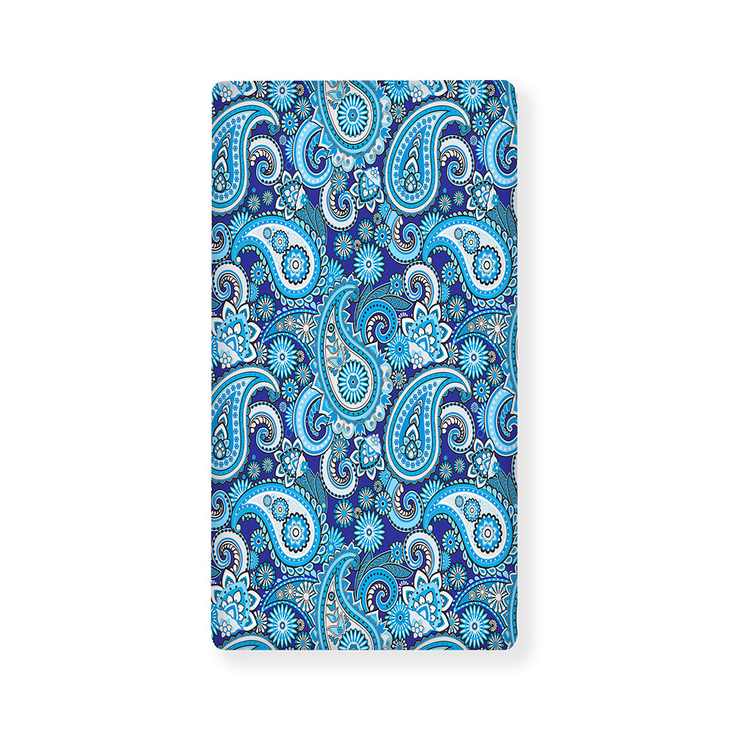 Blue Paisley Pattern Print Baby Crib Sheet