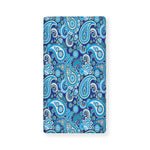 Blue Paisley Pattern Print Baby Crib Sheet
