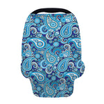 Blue Paisley Pattern Print Baby Seat Cover