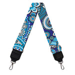 Blue Paisley Pattern Print Bag Strap