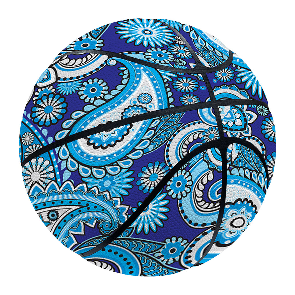 Blue Paisley Pattern Print Basketball