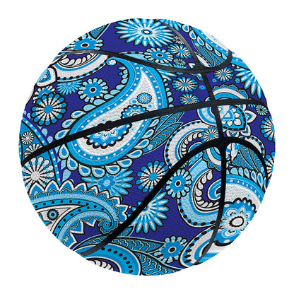 Blue Paisley Pattern Print Basketball