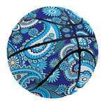 Blue Paisley Pattern Print Basketball