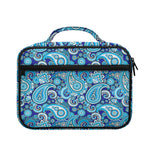 Blue Paisley Pattern Print Briefcase Bible Bag