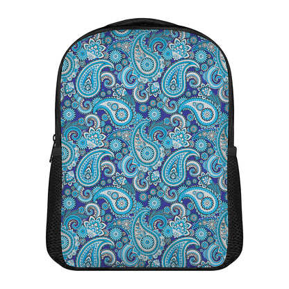 Blue Paisley Pattern Print Casual Backpack
