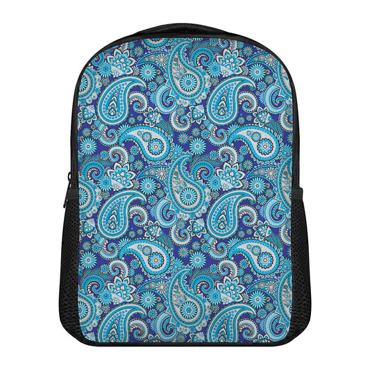Blue Paisley Pattern Print Casual Backpack