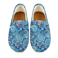 Blue Paisley Pattern Print Casual Shoes