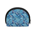 Blue Paisley Pattern Print Coin Purse
