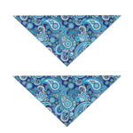 Blue Paisley Pattern Print Dog Bandana