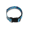 Blue Paisley Pattern Print Dog Collar