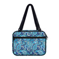 Blue Paisley Pattern Print Double Strap Bible Bag