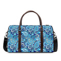 Blue Paisley Pattern Print Duffel Bag