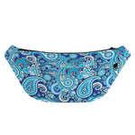 Blue Paisley Pattern Print Fanny Pack