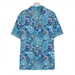 Blue Paisley Pattern Print Hawaiian Shirt