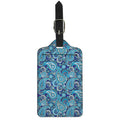 Blue Paisley Pattern Print Luggage Tag