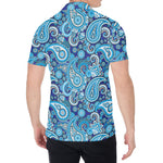 Blue Paisley Pattern Print Men's Shirt