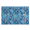 Blue Paisley Pattern Print Placemat