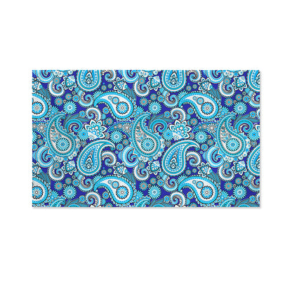 Blue Paisley Pattern Print Polyester Flag