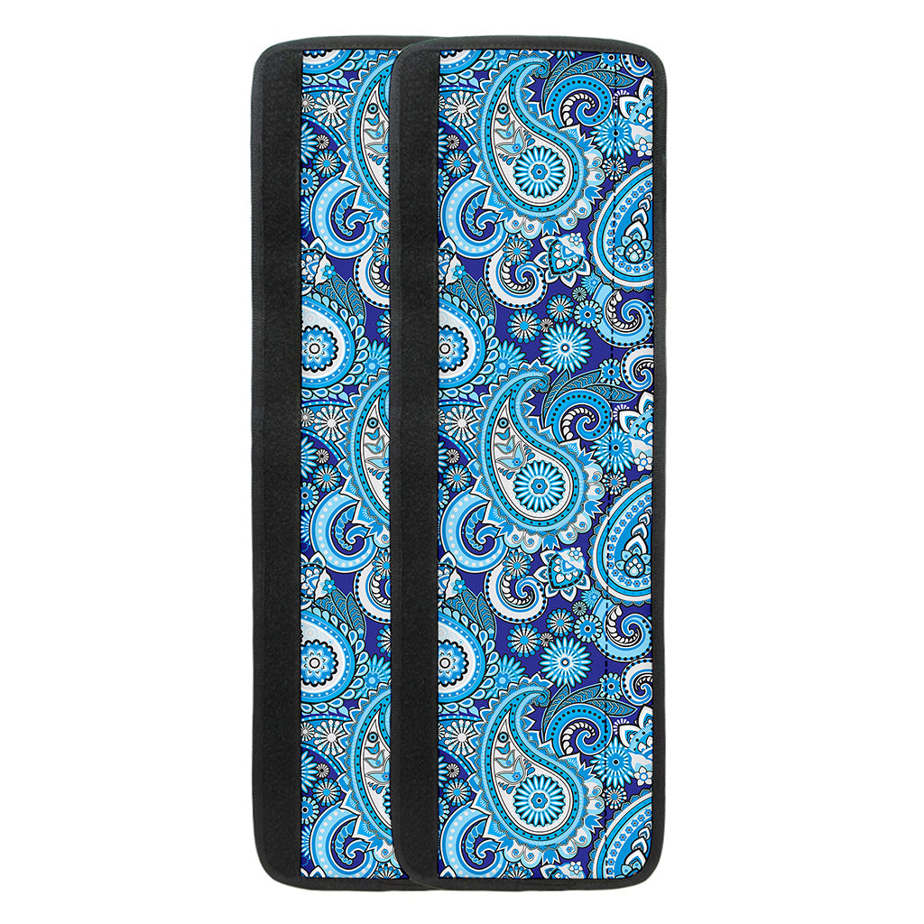 Blue Paisley Pattern Print Refrigerator Handle Covers