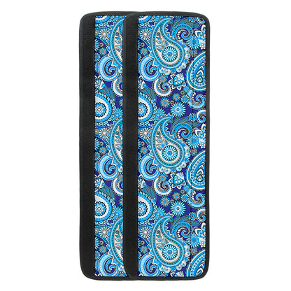 Blue Paisley Pattern Print Refrigerator Handle Covers