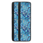 Blue Paisley Pattern Print Refrigerator Handle Covers