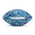 Blue Paisley Pattern Print Rugby Ball