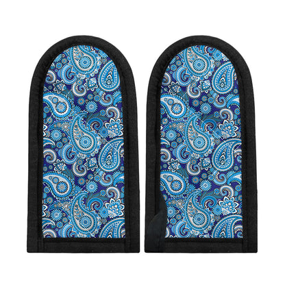 Blue Paisley Pattern Print Skillet Handle Cover