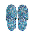 Blue Paisley Pattern Print Slippers