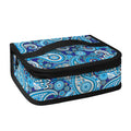 Blue Paisley Pattern Print Small Lunch Bag