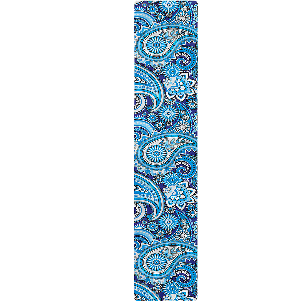 Blue Paisley Pattern Print Table Runner